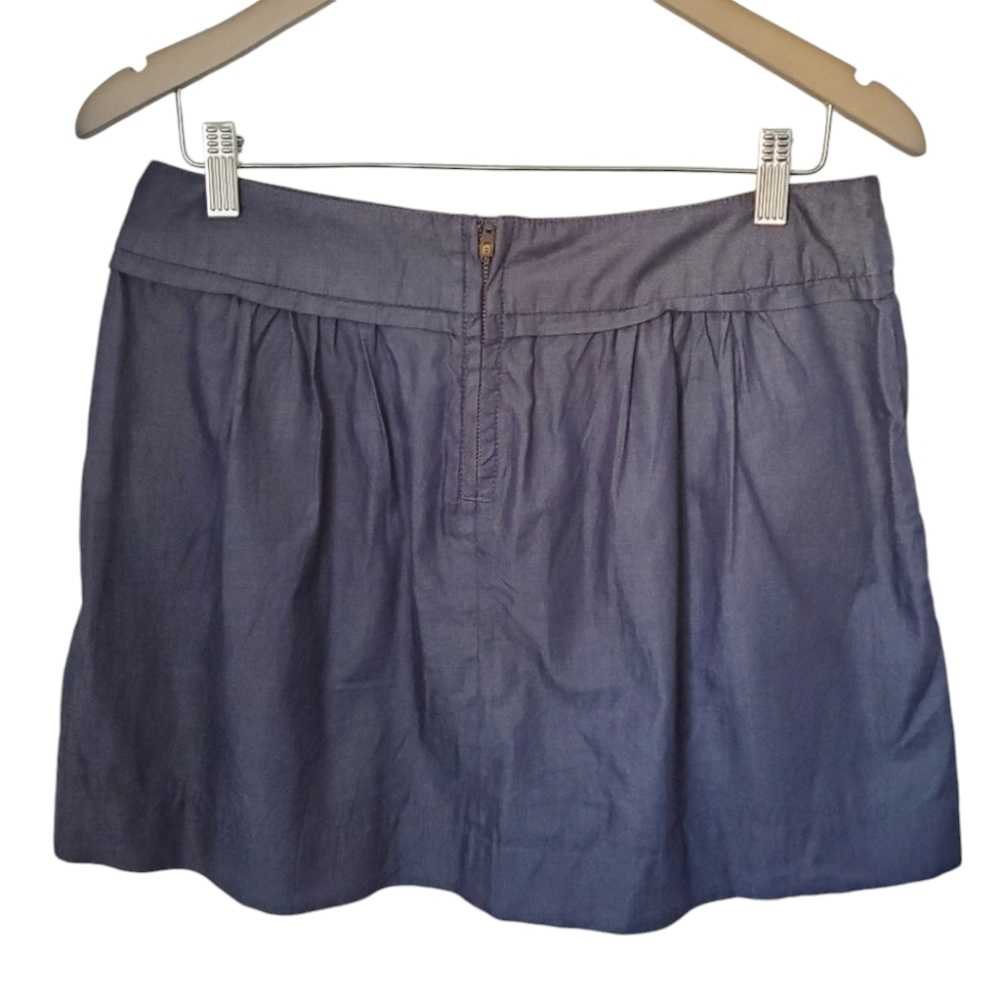 J.Crew mini skirt‎ chambray size 6 - Picture 2 of 5